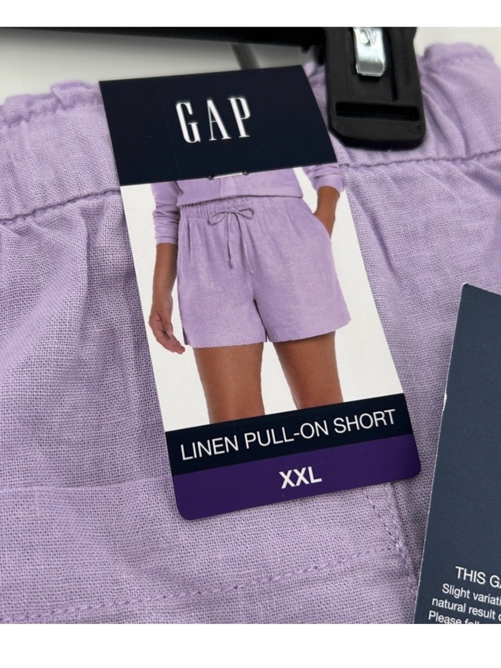 GAP Lavender Linen Pull-On Athletic Shorts super soft n comfy